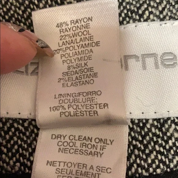 Liz Claiborne Charcoal Gray Lined Collar Jacket - Picture 11 of 11